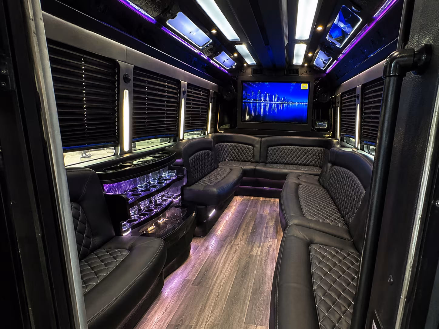 28 Passenger Party Bus Interior