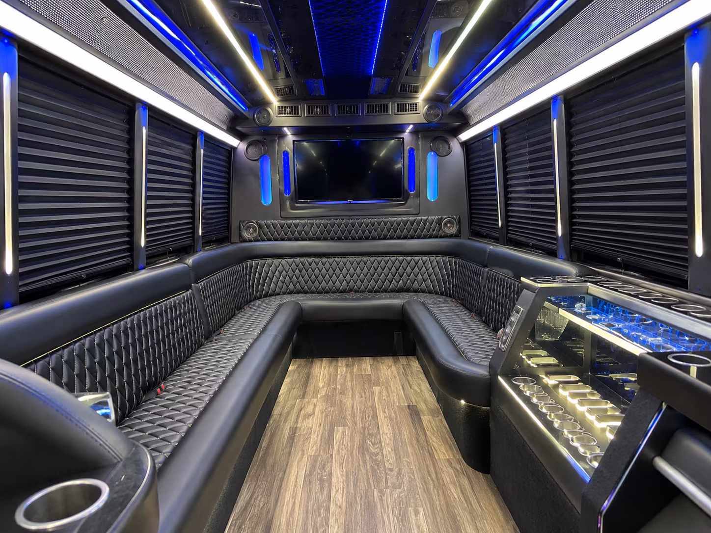 Dayton Bachelor & Bachelorette Transportation party bus interior