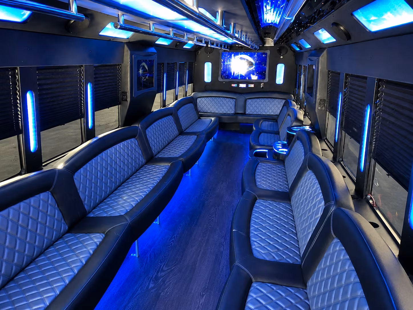 Dayton Birthday, Sweet 16, & Quinceañera Transportation party bus exterior