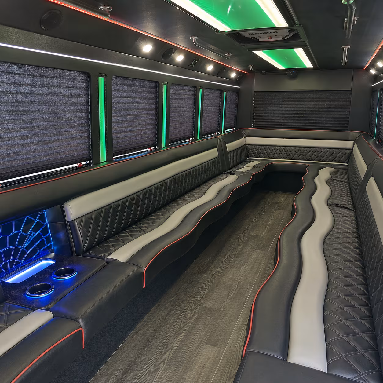 Dayton Private Event Transportation party bus exterior