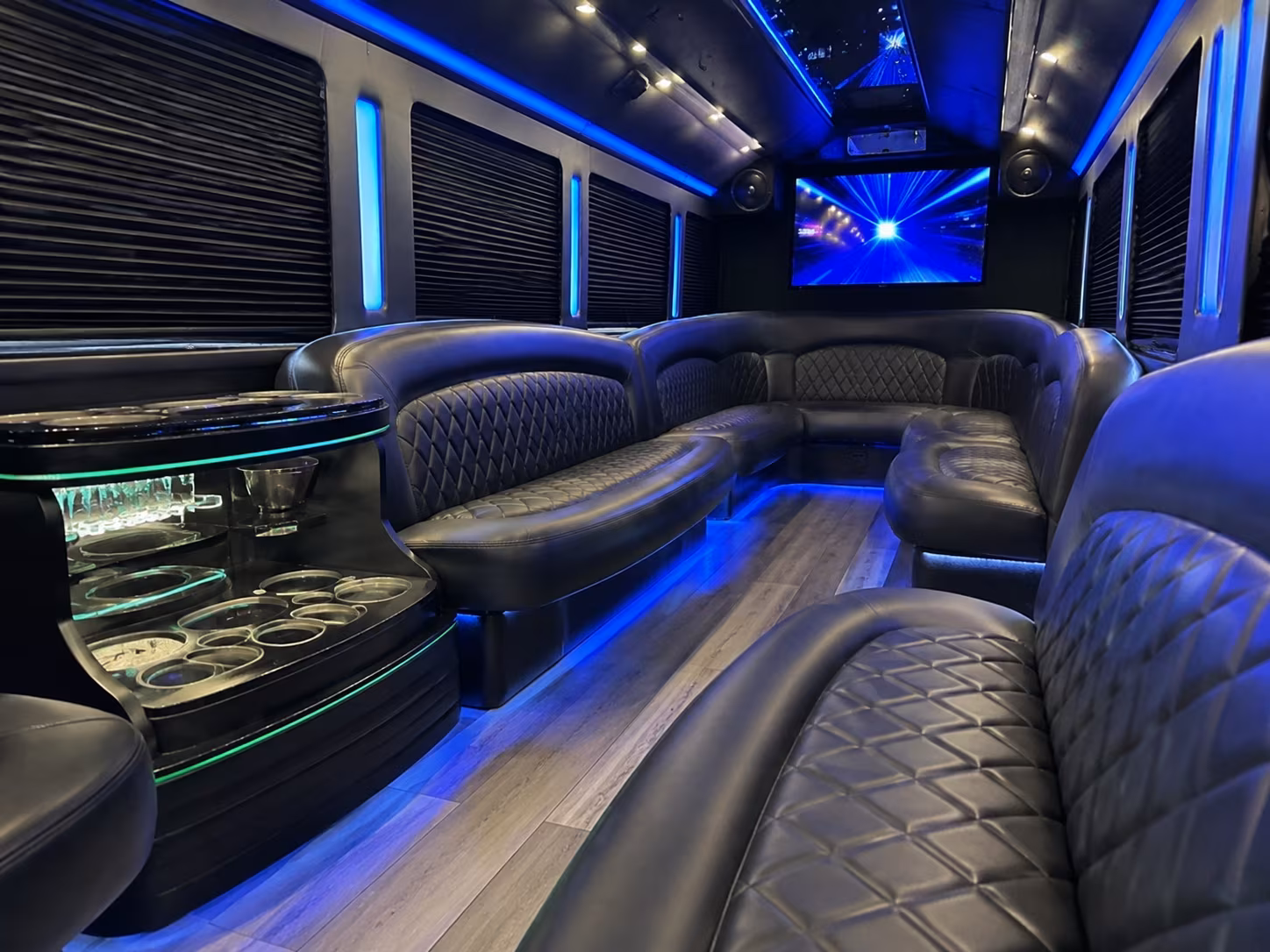 Dayton Prom & Homecoming Transportation party bus exterior