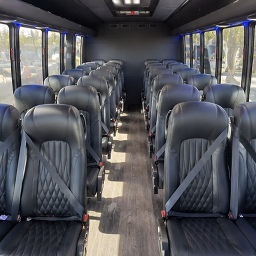 Dayton School Event Transportation party bus interior