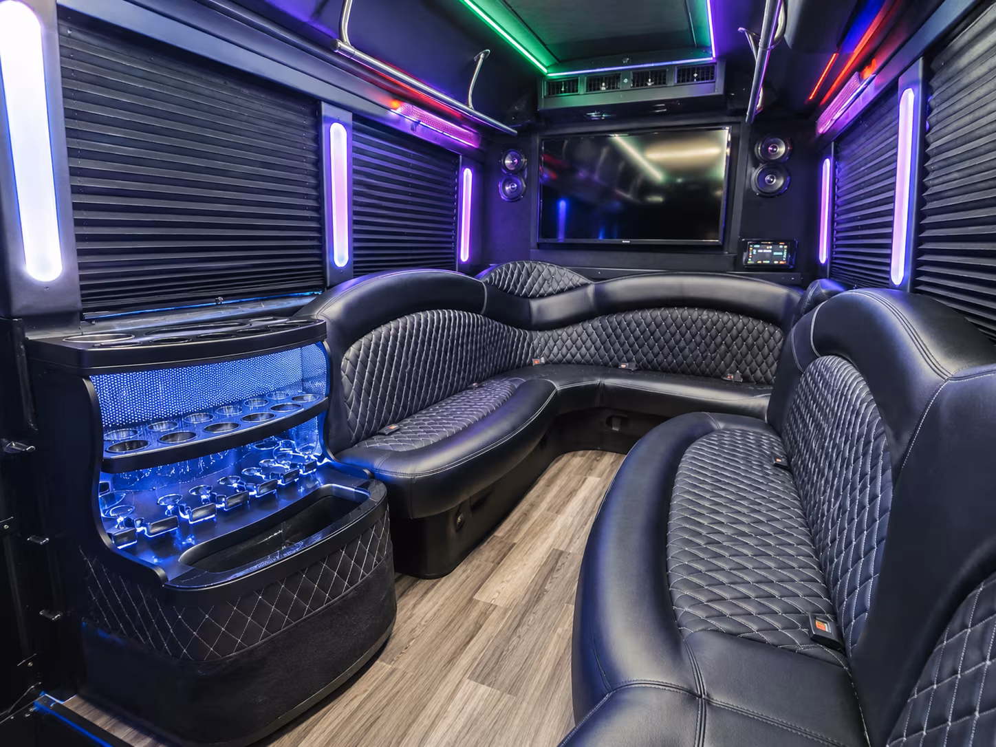 Dayton Wedding Transportation onboard seating