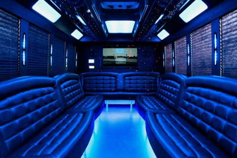 Dayton 36 Passenger Party Bus Interior