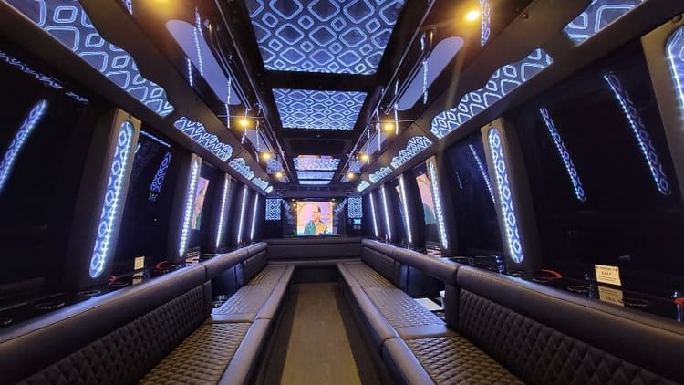 Louisville 40 Passenger Limo Bus Interior